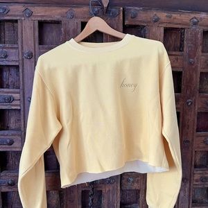 Yellow Brandy Melville John Galt Honey Sweatshirt